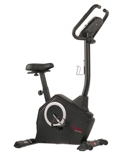 Sunny Health & Fitness Magnetic Upright Exercise Bike w/ LCD, Pulse Monitor, Stationary Cycling and Indoor Home Workouts SF-B2883