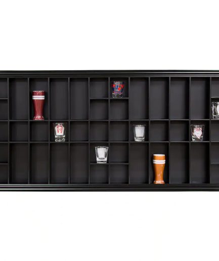 Gallery Solutions 35x16 Shot Glass Display Case， 44 Openings