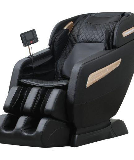 2024 4D Zero Gravity Massage Chair, Full Body Shiatsu Recliner with Yoga Stretching, SL Track, Intelligent Voice Control, Calf Kneading, Calfrest Extension, Premium Black Leather