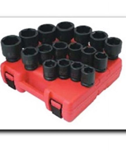 SUNEX TOOLS 4683 .75 Inch Sae Impact Socket Set Shallow 17 Pc 1-2 Inch