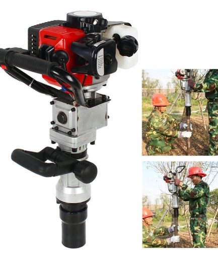 2 Stroke 32.6cc T Post Driver Gasoline Pile Driver Farm Fence Hammer Push Pile Kit Garden Piledriver Piling Machine