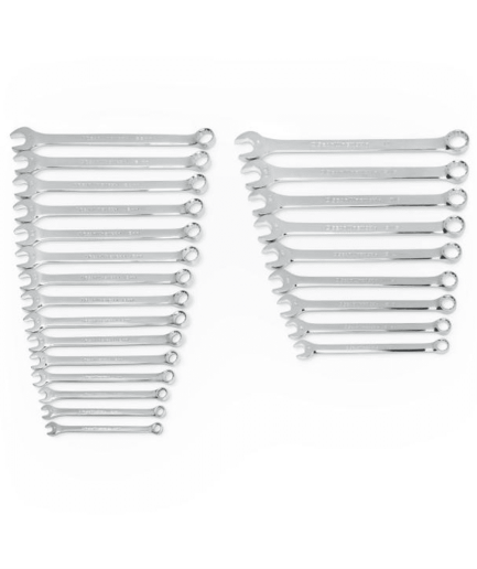 24 Piece SAE/Metric Long Pattern Combo Wrench Set