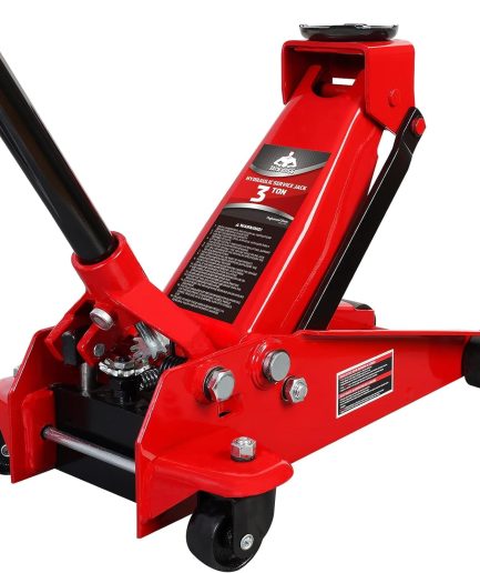 3 Ton Hydraulic Floor Jack with Quick Lift Pump Car Jack, (6,000 lb) Capacity,Red,W83025