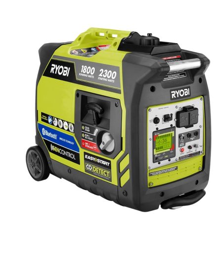 2,300-Watt Recoil Start Bluetooth Super Quiet Gasoline Powered Digital Inverter Generator with CO Shutdown Sensor RYi2322
