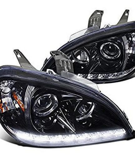 Spec-D Tuning 2LHP-BW16302G-TM Benz W163 ML320/350/55 Glossy Black SMD LED DRL Projector Headlights