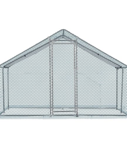 10 x 10 ft Large Metal Chicken Coop, Walk-in Poultry Cage Chicken Hen Run House with Waterproof Cover, Rabbits Cats Dogs Farm Pen for Outdoor Backyard Farm Garden