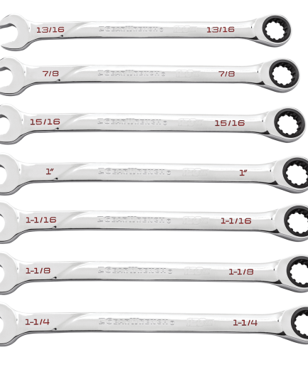 7 Piece 120Xp Universal Spline SAE XL Combination Wrench Set