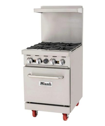 24" Wide, 4 Burner Natural Gas Range