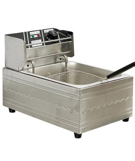 1600W Electric Deep Fryer, Stainless Steel Countertop Fryer Large Capacity, Thickening Multi-functional Fryer Commercial Single-chamber 2.5 Gallon