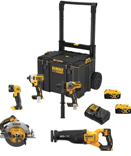20V MAX Lithium-Ion Cordless Brushless 5 Tool Combo Kit with (2) 4.0Ah Batteries and Charger DCKTS599M2