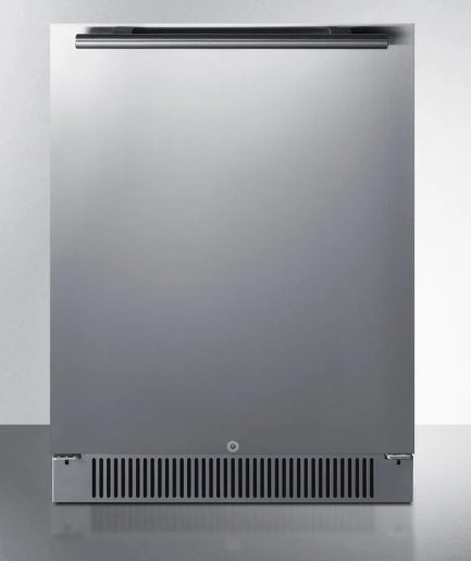 24" Wide Built-In Outdoor All-Refrigerator, Stainless Steel, LHD